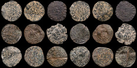 Lot of nine (9) Enrique IV, medieval coins 12th-14 th centuries GVF