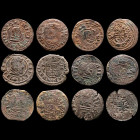 Lot comprising 6 Billon Felipe IV coins.MBC
