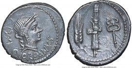 C. Norbanus (ca. 83 BC). AR denarius (19mm, 3.98 gm, 8h). NGC Choice XF 5/5 - 4/5. Rome. C•NORBANVS, head of Venus right, wearing stephane, pendant ea...
