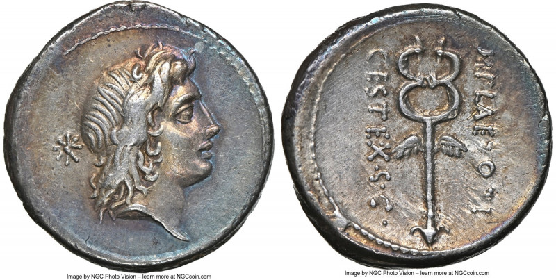 M. Plaetorius M.f. Cestianus (ca. 67 or 57 BC). AR denarius (18mm, 3.87 gm, 5h)....