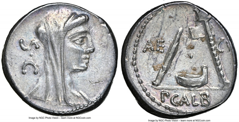 P. Sulpicius Galba (ca. 69/8 BC). AR denarius (16mm, 3.87 gm, 3h). NGC Choice VF...