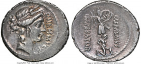 C. Memmius C.f. (ca. 56 BC). AR denarius (20mm, 3.99 gm, 6h). NGC Choice XF 4/5 - 4/5, edge scuff. Rome. C•MEMMI•C•F, head of Ceres right, wreathed wi...