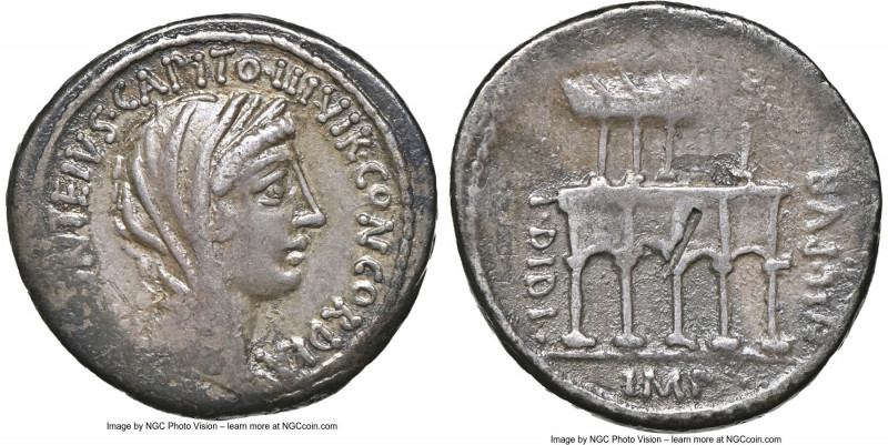 P. Fonteius P.f. Capito, as Triumvir (ca. 55 BC), with Titus Didius, as Imperato...