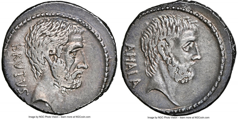 Q. Servilius Caepio (M. Junius) Brutus, as Moneyer (54 BC). AR denarius (19mm, 3...