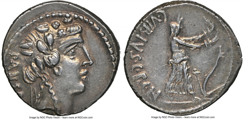 C. Vibius C.f. C.n. Pansa Caetronianus (ca. 48 BC). AR denarius (17mm, 3.96 gm, ...