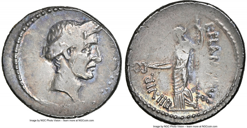 Divus Julius Caesar (49-44 BC), with L. Flaminius Chilo, as Moneyer. AR denarius...