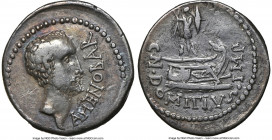 Cn. Domitius Ahenobarbus, as Imperator (41 BC). AR denarius (19mm, 3.91 gm, 5h). NGC VF 4/5 - 3/5, scratches. Military mint traveling with Ahenobarbus...