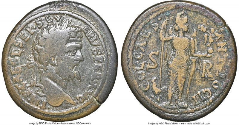 PISIDIA. Antioch. Septimius Severus (AD 193-211). AE (35mm, 27.79 gm, 6h). NGC F...