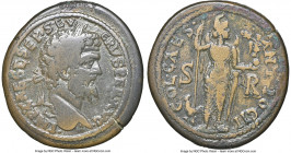 PISIDIA. Antioch. Septimius Severus (AD 193-211). AE (35mm, 27.79 gm, 6h). NGC Fine 5/5 - 5/5. •IMP•CAES•L•SEP•SEV-ERVS•PER•AVG•, laureate head of Sep...