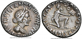 Augustus (27 BC-AD 14), with P. Petronius Turpilianus, as Moneyer. AR denarius (18mm, 3.99 gm, 10h). NGC XF 4/5 - 2/5, bankers marks. Rome, ca. 19/18 ...
