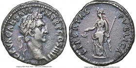 Nerva (AD 96-98). AR denarius (18mm, 3.45 gm, 7h). NGC VF 5/5 - 3/5, brushed. Rome, AD 97. IMP NERVA CAES AVG-P M TR P COS III P P, laureate head of N...