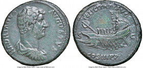 Hadrian (AD 117-138). AE as (26mm, 10.82 gm, 6h). NGC Choice VF 5/5 - 2/5, smoothing, edge filing. Rome, AD 132-134. HADRIANVS-AVGVSTVS, bare headed, ...