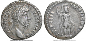 Lucius Verus (AD 161-169). AR denarius (17mm, 3.20 gm, 7h). NGC Choice VF 4/5 - 4/5. Rome, December AD 164-August AD 165. L VERVS AVG-ARMENIACVS, bare...