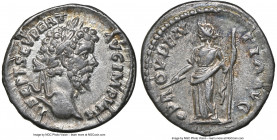 Septimius Severus (AD 193-211). AR denarius (19mm, 3.06 gm, 10h). NGC AU 5/5 - 4/5 Laodicea, AD 196-197. L SEPT SEV PERT-AVG IMP VIII, laureate head o...
