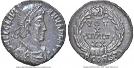 Julian II, as Augustus (AD 360-363). AR siliqua (17mm, 2.11 gm, 12h). NGC Choice AU 4/5 - 4/5. Constantina (Arles), 1st officina, AD 361-363. D N FL C...