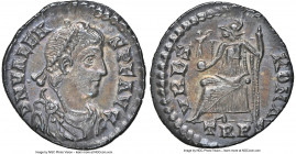 Valens, Eastern Roman Empire (AD 364-378). AR siliqua (18mm, 2.21 gm, 12h). NGC AU 5/5 - 5/5. Trier, ca. AD 367-375. D N VALEN-S P F AVG, pearl-diadem...