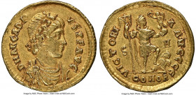 Arcadius, Eastern Roman Empire (AD 383-408). AV solidus (20mm, 4.40 gm, 6h). NGC XF 5/5 - 4/5. Sirmium, 5th officina, AD 393-395. D N ARCADI-VS P F AV...