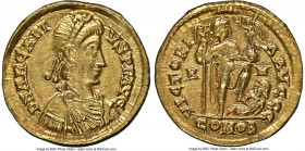 Arcadius, Eastern Roman Empire (AD 383-408). AV solidus (20mm, 4.41 gm, 12h). NGC XF 4/5 - 4/5. Rome, Milan style, AD 404-408. D N ARCADI-VS P F AVG, ...