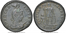 Arcadius, Eastern Roman Empire (AD 383-408). AE2 or nummus (24mm, 5.65 gm, 6h). NGC Choice VF 5/5 - 2/5. Cyzicus, 2nd officina, AD 378-383. D N ARCAD-...