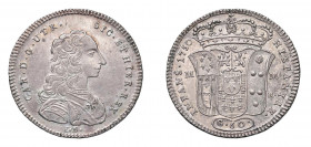 NAPOLI Carlo di Borbone (1734-1759) Mezza Piastra 1750 Ag Gr 12,6. Mir. 340; P.R. 40. Delicata patina di monetiere. qFDC. (Stima €1000-1500).
q.FDC