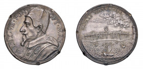 STATO PONTIFICIO Alessandro VII (1655-1667). Roma. Medaglia Ag. Gr. 34,1. Opus Gaspare Morone. Miselli 664; Lincoln 1154. Arsenale di Civitavecchia. P...