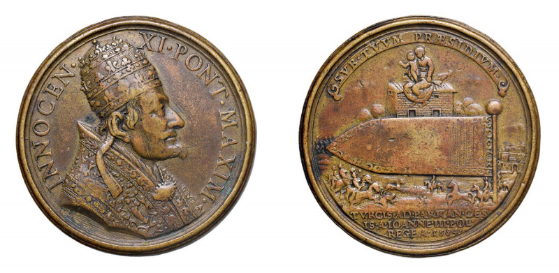 STATO PONTIFICIO Innocenzo XI (1676-1689). Roma. Medaglia Straordinaria 1684 Ae ...