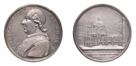 STATO PONTIFICIO Pio VI (1775-1799) Roma Medaglia Anno IX 1783 Ag BB+. Opus Ferdinando Hamerani. Gr. 23,90. Bart. 783. Molto Rara. .Nuova sacrestia pe...