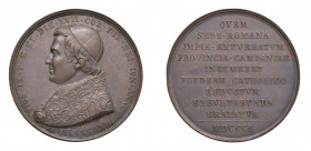STATO PONTIFICIO Pio IX (1846-1878) Roma Medaglia Straordinaria 1850 Ae FDC. Opus Cerbara. Gr. 47,18 mm.44. Bart. IV n.24. Ritorno del Papa a Roma. (S...
