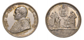 STATO PONTIFICIO Pio XI (1922-1939) Roma Medaglia Anno II 1923 Ag FDC. Opus Mistruzzi. Gr. 34,68 mm.44. Bart. E923. Sesto centenario canonizzazione S....