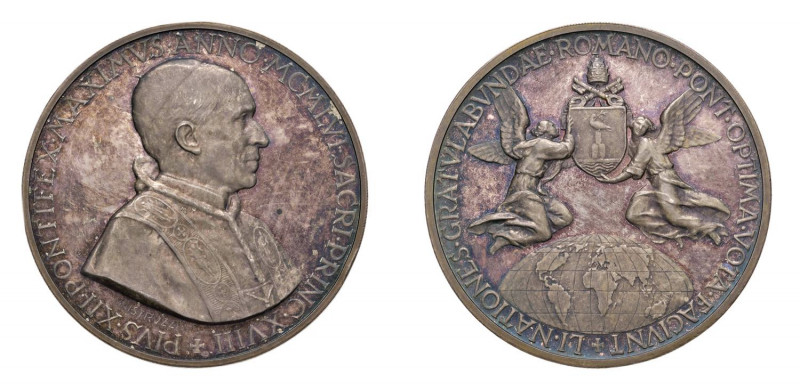STATO PONTIFICIO Pio XII (1939-1958) Roma Medaglia Straordinaria Anno XVIII 1956...