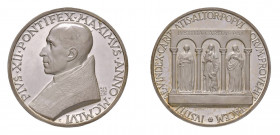 STATO PONTIFICIO Pio XII (1939-1958) Roma Medaglia Straordinaria 1956 Ag FDC. Opus Mistruzzi. Gr. 36,86 mm.44. Bart. E955. 80° compleanno pontefice. (...
