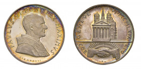STATO PONTIFICIO Paolo VI (1963-1978) Roma Medaglia Straordinaria 1969 Ag FDC. Opus Giampaoli. Gr. 32,2 mm.44. Marinelli 254. Rara. Viaggio prospetto ...