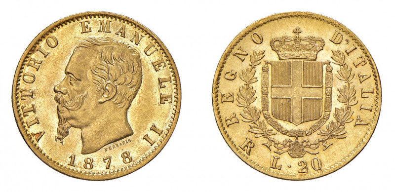 REGNO D’ITALIA Vittorio Emanuele II (1861-1878) Roma 20 Lire 1878 Au. Pag. 475. ...