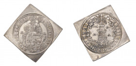 AUSTRIA Wolf Dietrich (1587-1612) Tallero 1593 Ag "KLIPPE". KM#28. Gr.28,7. Raro. qSPL. (Stima €500-600).
q.SPL