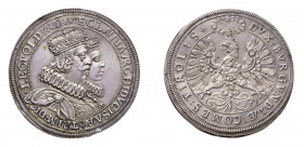 AUSTRIA Leopoldo V (1619-1632) Doppio Tallero Ag .Dav. 3332. Molto Raro. qFDC. (Stima €1000-1500).
q.FDC