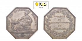 FRANCIA Jeton Ag PCGS AU53. (Stima €100-150).
PCGS AU53