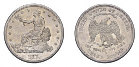 USA Trade Dollars (1873-1885) Dollaro 1875S Ag Gr. 27,22. KM#108. Raro. mSPL. (Stima €2000-2500).
m.SPL