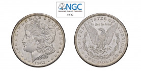 USA Morgan (1878-1921) Dollaro 1881 S Ag. KM#110. qFDC. NGC MS62. (Stima €100-150).
NGC MS62