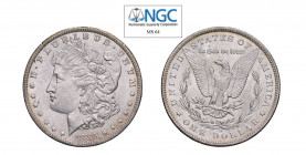 USA Morgan (1878-1921) Dollaro 1885 O Ag. KM#110. FDC. NGC MS64. (Stima €200-300).
NGC MS64