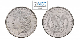 USA Morgan (1878-1921) Dollaro 1898 Ag. KM#110. Raro. FDC. NGC MS64. (Stima €200-300).
NGC MS64