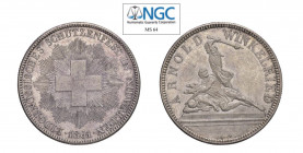 SVIZZERA Tiro federale Nidwald “Nidwalden” modulo 5 Franchi 1861 Ag. KM#19.56; HMZ-2-1343D. Tiratura 6000 pezzi. Patina di vecchia collezione. Raro. F...