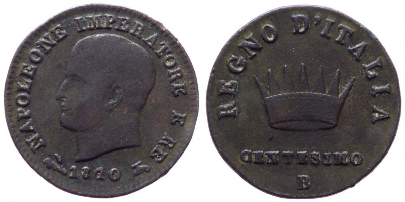 Bologna - Napoleone I Re d'Italia (1808-1814) 1 Centesimo 1810 - Cifre 10 della ...