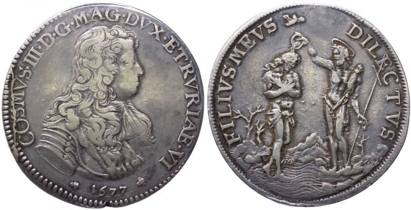 Firenze - Granducato di Toscana - Cosimo III (1670-1723) Piastra I°Serie 1677 - ...