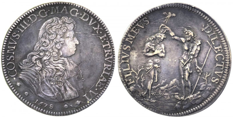 Firenze - Granducato di Toscana - Cosimo III (1670-1723) Piastra 1678 I°Serie - ...