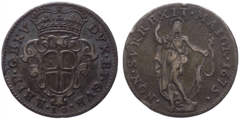 Genova - Dogi Biennali (terza fase, 1637-1797) - 10 Soldi - 1675 - CNI 13; Lunar...