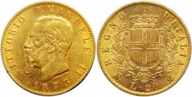 Vittorio Emanuele II (1861-1878) - 20 lire 1873 Milano, Pag. 468, Au
qSPL
Spedizione solo in Italia / Shipping only in Italy
