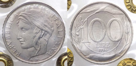 Monetazione in Lire (1946-2001) 100 Lire "Italia Turrita" 1994 II°Tipo - R/ Asse 180° - Att. OAS49i - Periziata Gaudenzi FDC -
FDC
Spedizione in tut...