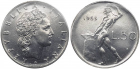 Monetazione in lire - 50 lire 1965 D/ REPVBBLICA ITALIANA, testa coronata - R/ Vulcano all' incudine - Mont. 32 - AC - Perizia Gaudenzi
FDC
Spedizio...