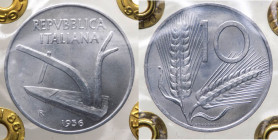 Monetazione in Lire (1946-2001) 10 Lire "Spiga" 1956 - Gig.239 -Periziata Gaudenzi FDC -
FDC
Spedizione in tutto il Mondo / Worldwide shipping
