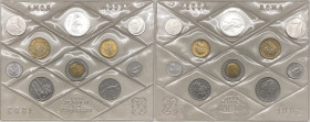 Divisionale - Monetazione in Lire (1946-2001) serie 1982 - composta da 10 valori - L 500 (Ag) - L 500 (Ac-Ba) -L 200 (Ba) - L 100 (Ac) - L 50 (Ac) - L...